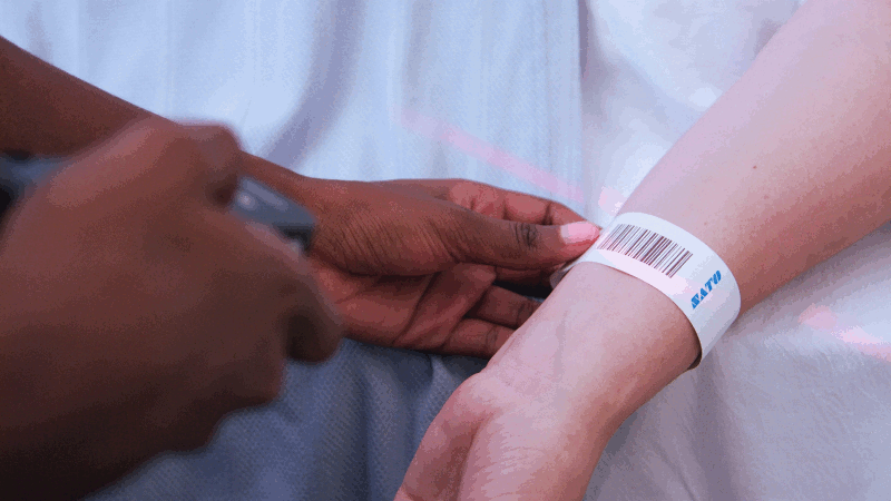Patienten-Identifikation, Patient und Armband